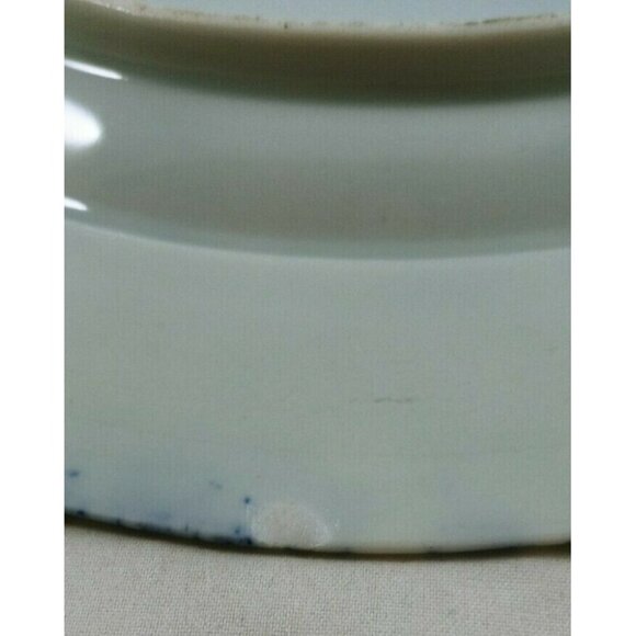 Set Of 4 Vintage Blue White Floral Crackle Glazed Ceramic Plates - Picture 5 of 10